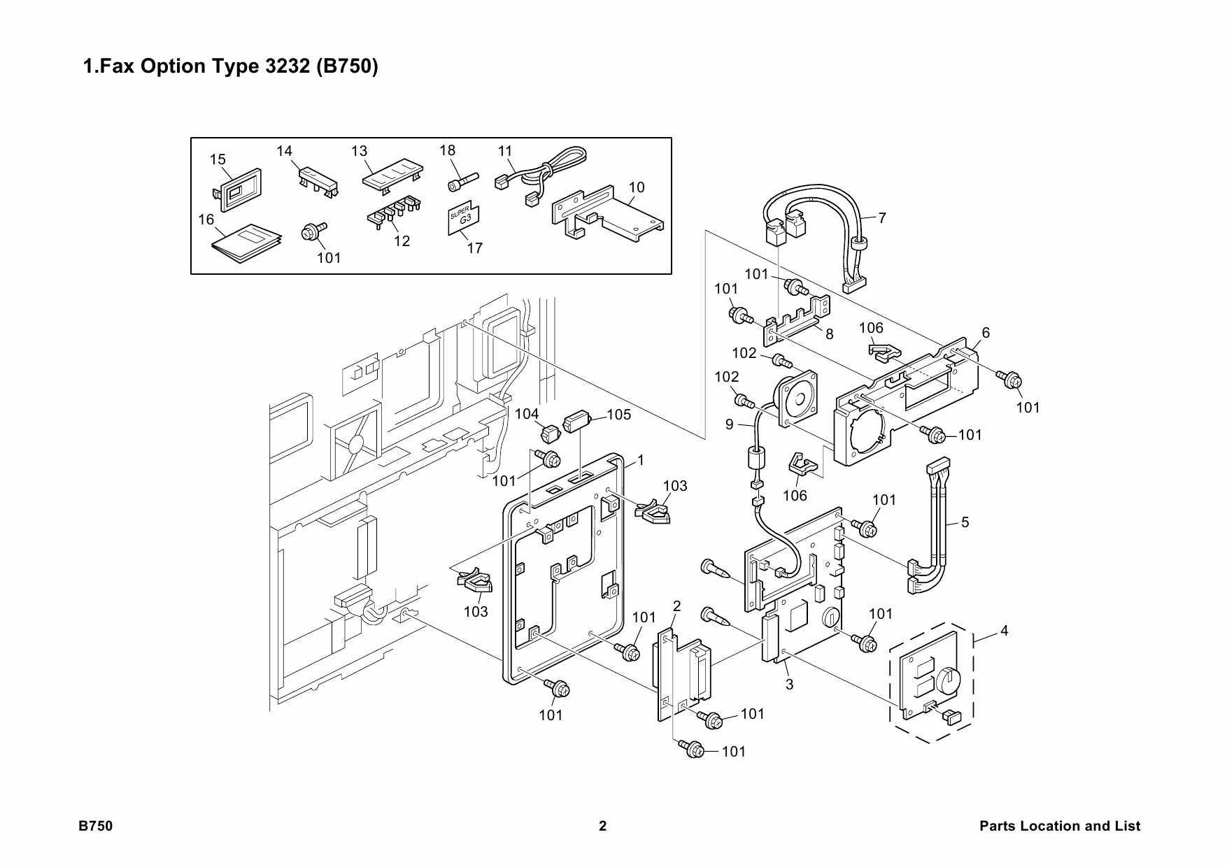 RICOH Options B750 FAX-OPTION-TYPE-3232 Parts Catalog PDF download-4 RICOH Options B750 FAX-OPTION-TYPE-3232 Parts Catalog PDF download-4
